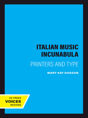 cover image of Italian Music Incunabula